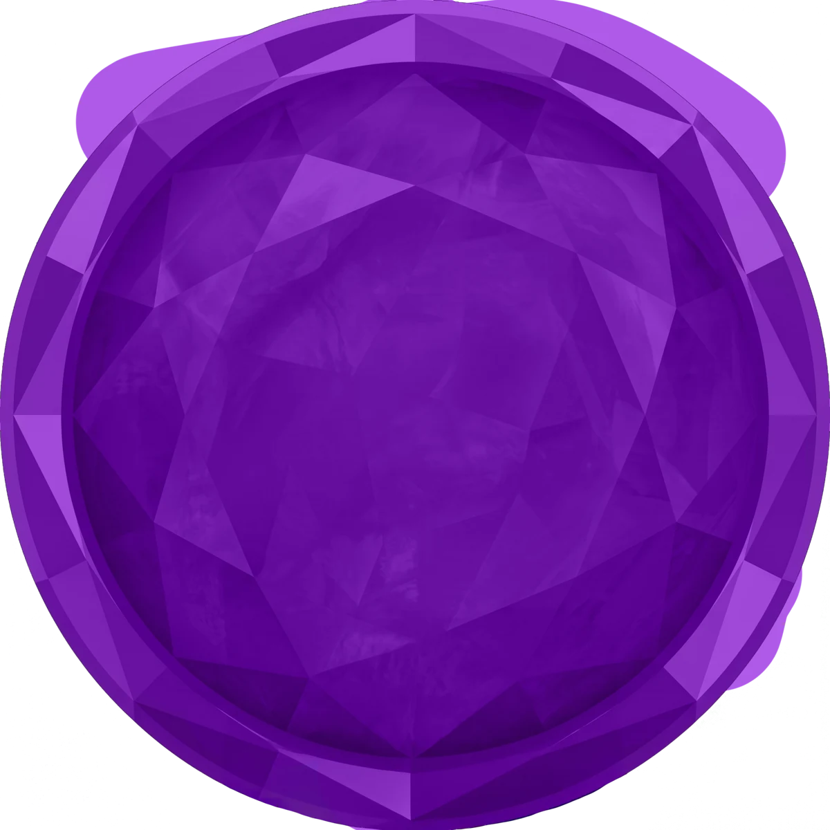 Faceted amethyst gem illustrating the jewel symbols on Starburst's reels