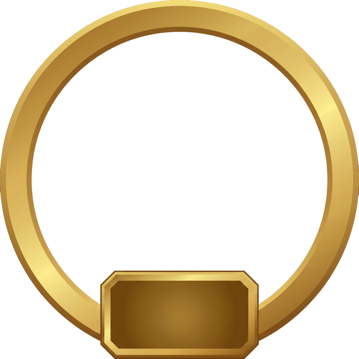 Empty gold medal-style frame echoing Big Money Frenzy's luxury theme