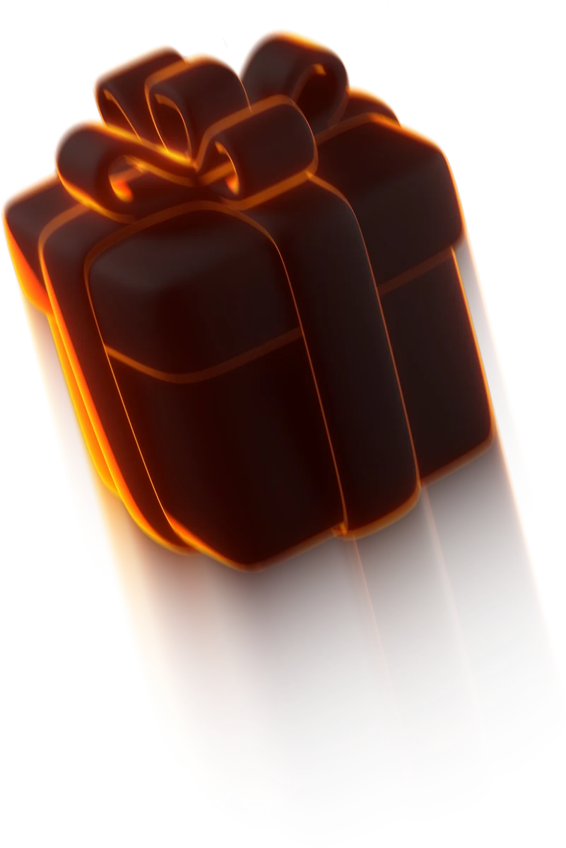 Glowing gift box representing the upfront cost of buying a slot bonus feature