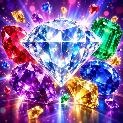 Dazzle Me gem-themed slot cover art